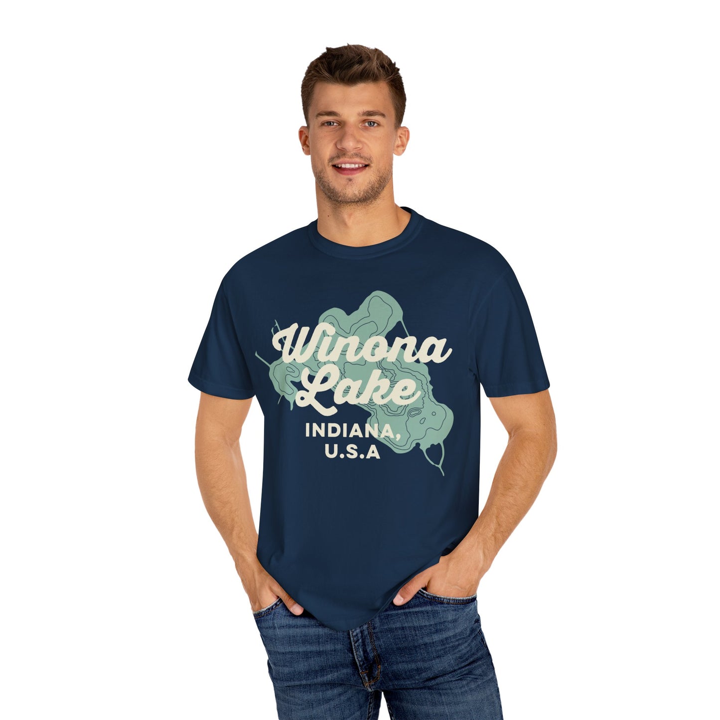 Winona Lake Vintage Map Classic Tee - Unisex