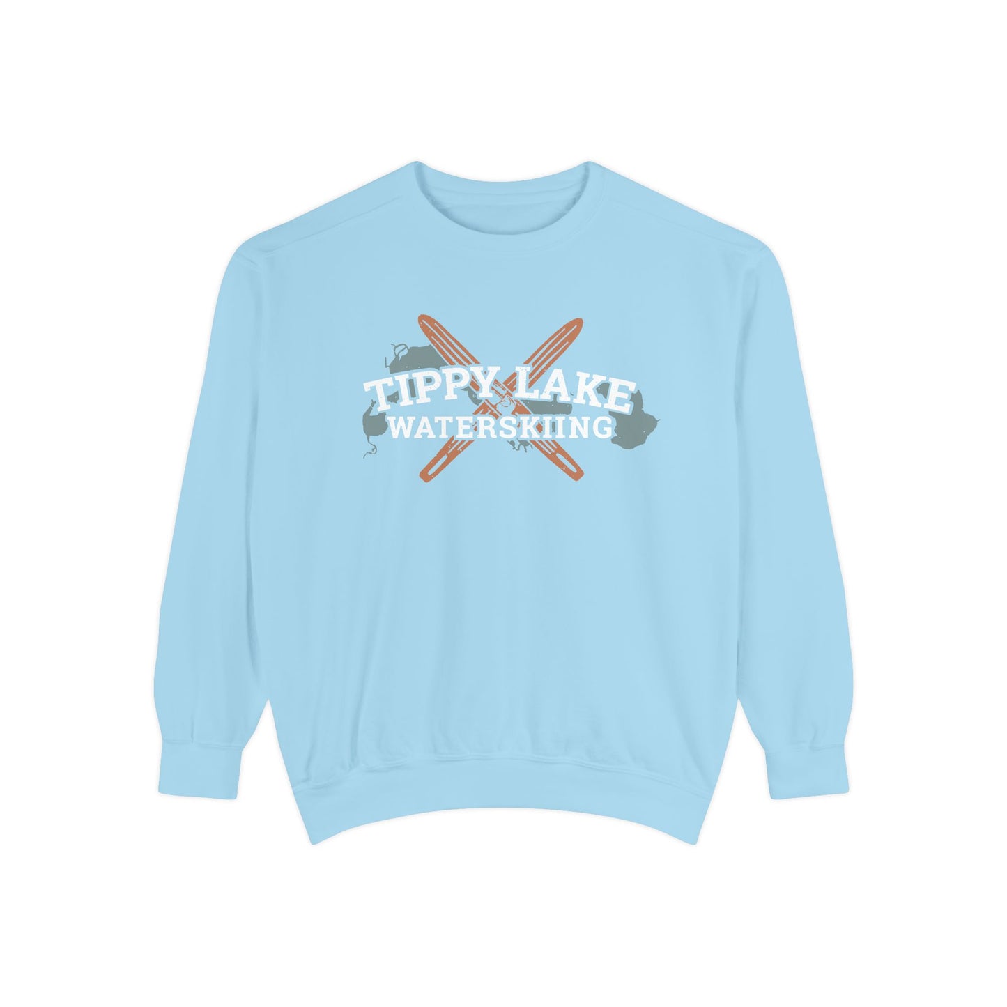 Tippy Lake Waterskiing Crewneck Sweatshirt - Unisex