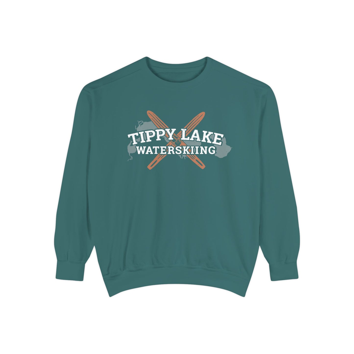 Tippy Lake Waterskiing Crewneck Sweatshirt - Unisex