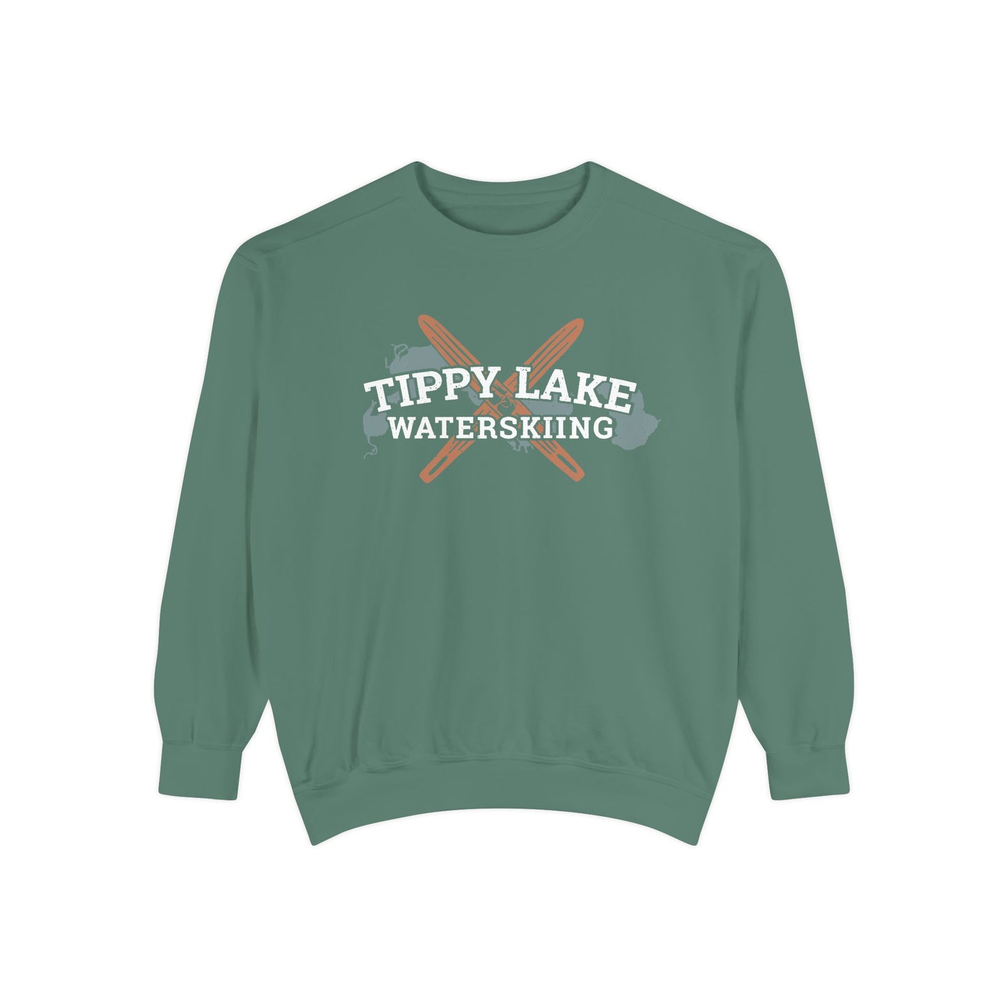 Tippy Lake Waterskiing Crewneck Sweatshirt - Unisex