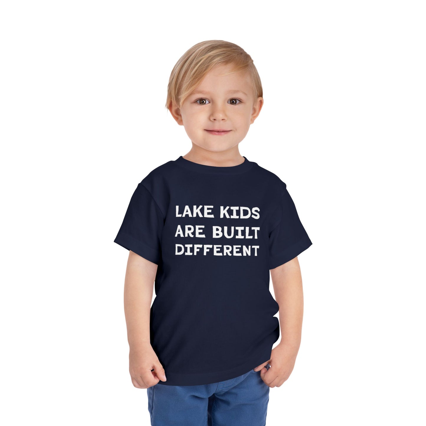 TODDLER Lake Kids Are Built Different Short Sleeve Tee