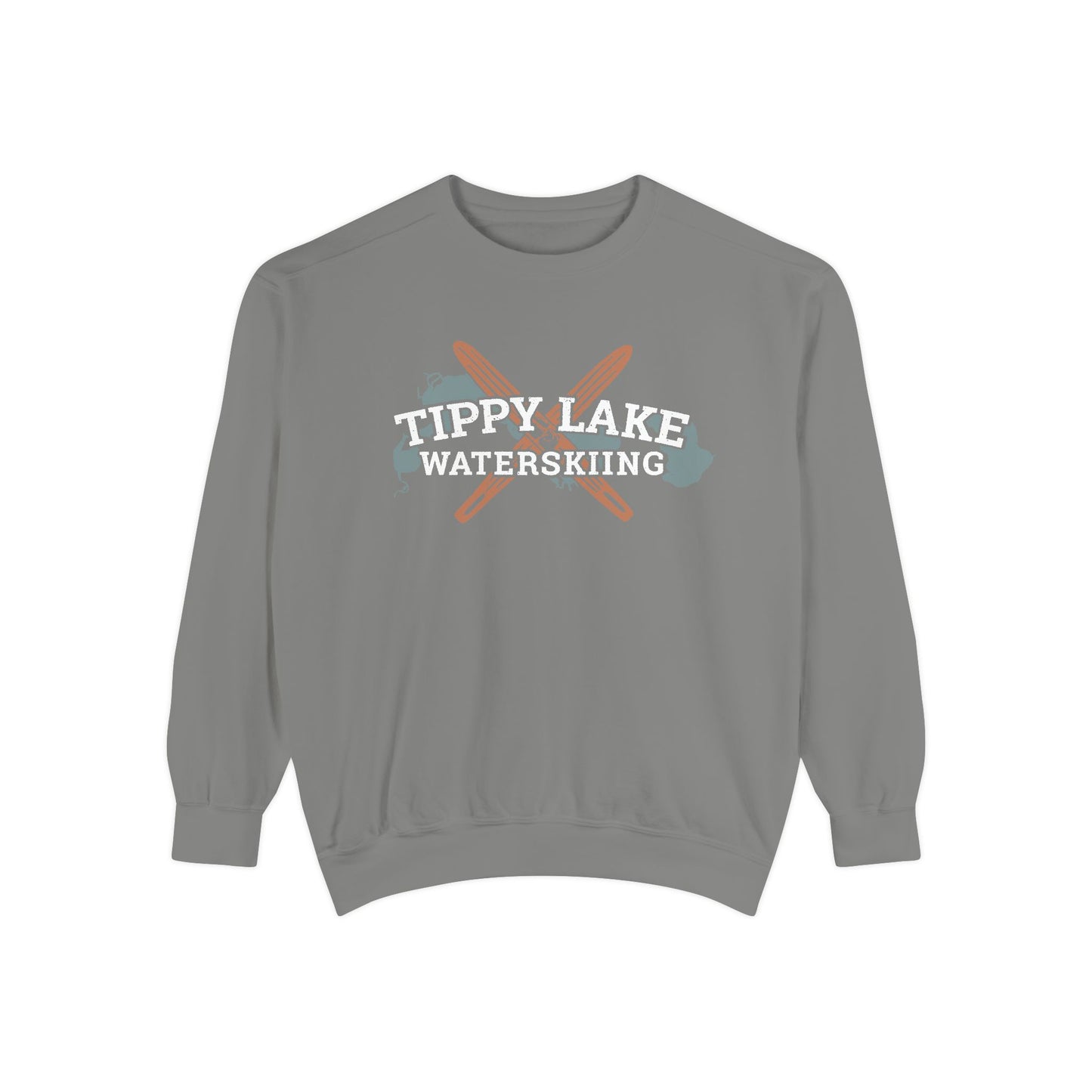 Tippy Lake Waterskiing Crewneck Sweatshirt - Unisex