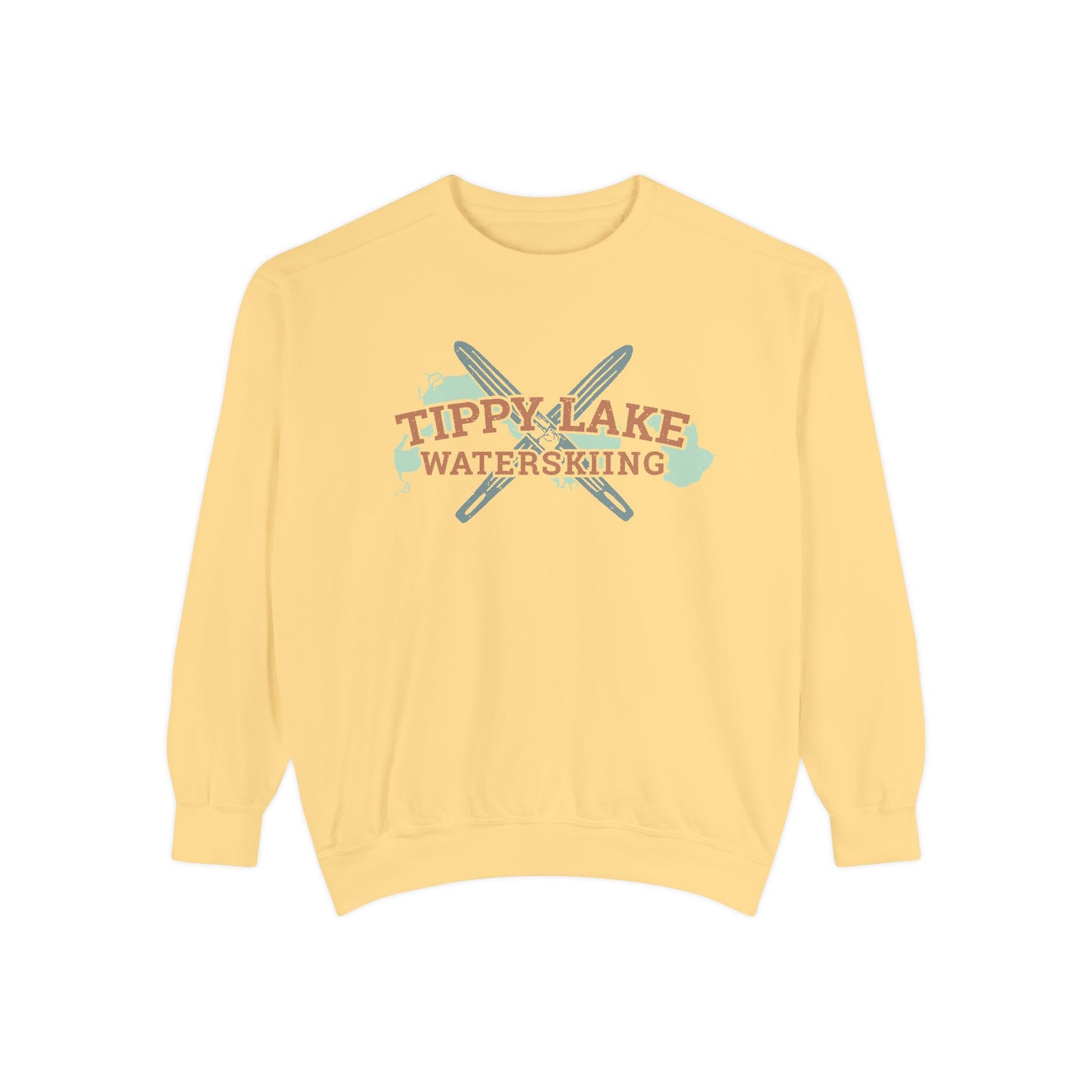 Tippy Lake Waterskiing Crewneck Sweatshirt - Unisex