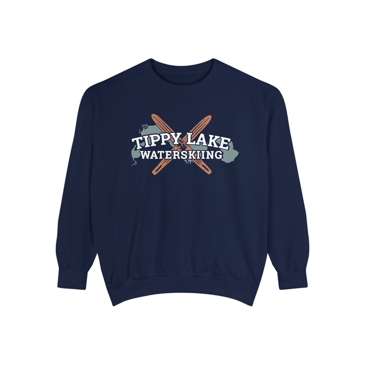 Tippy Lake Waterskiing Crewneck Sweatshirt - Unisex