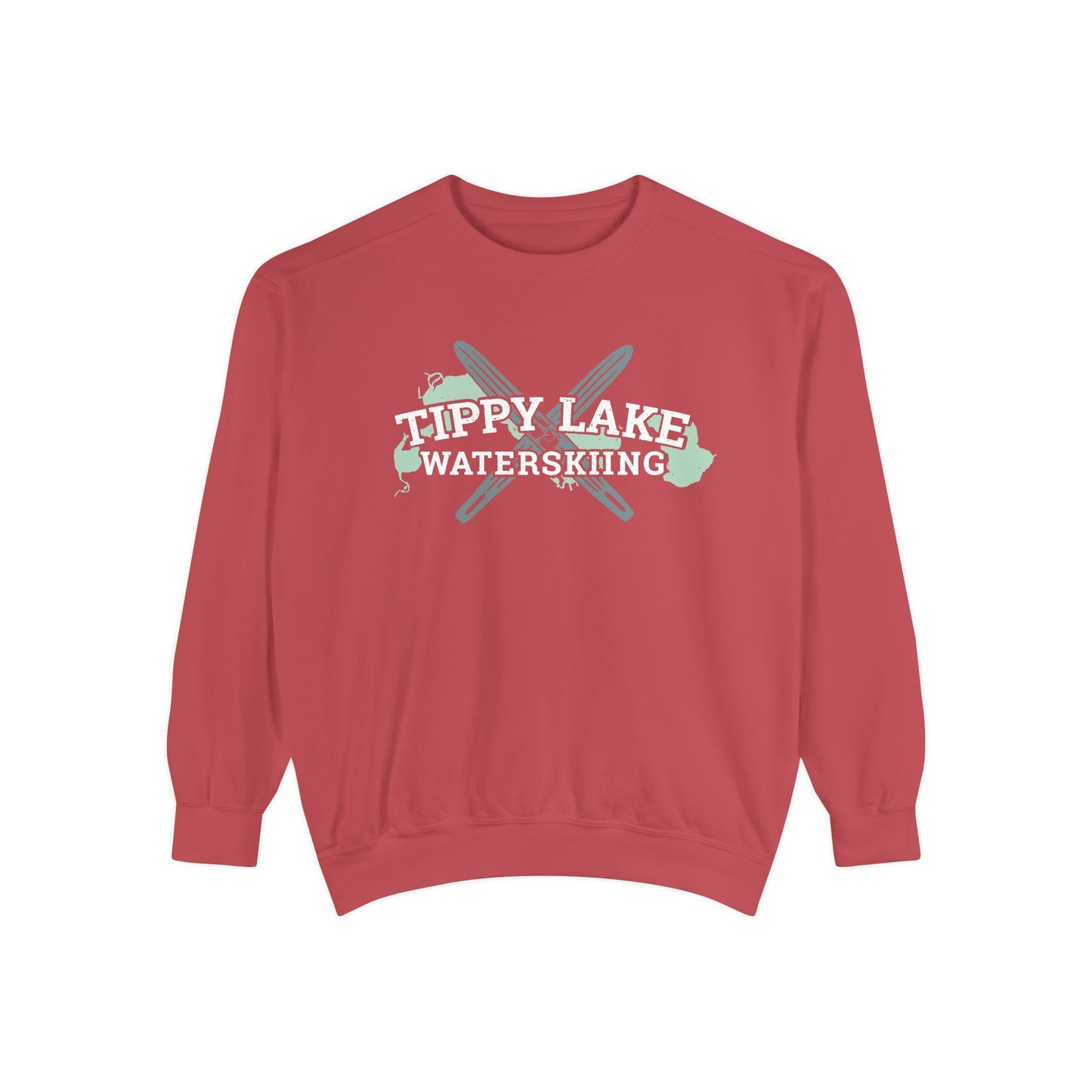 Tippy Lake Waterskiing Crewneck Sweatshirt - Unisex