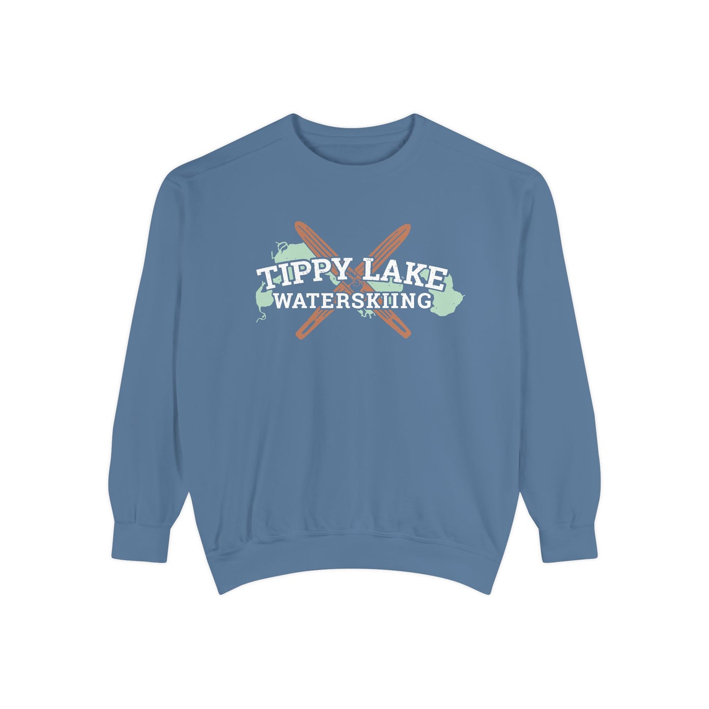 Tippy Lake Waterskiing Crewneck Sweatshirt - Unisex