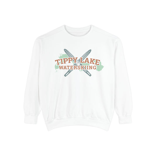 Tippy Lake Waterskiing Crewneck Sweatshirt - Unisex