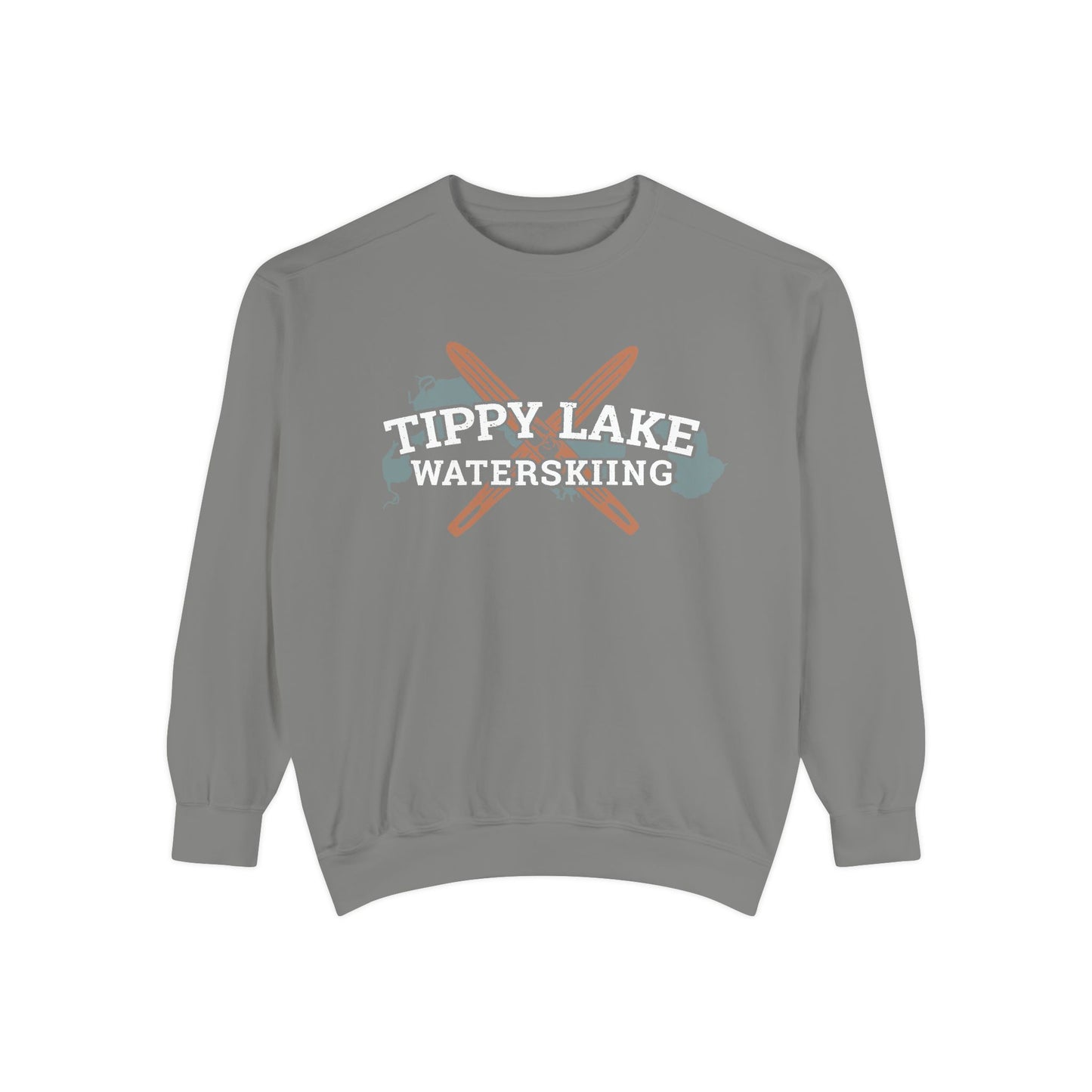 Tippy Lake Waterskiing Crewneck Sweatshirt - Unisex