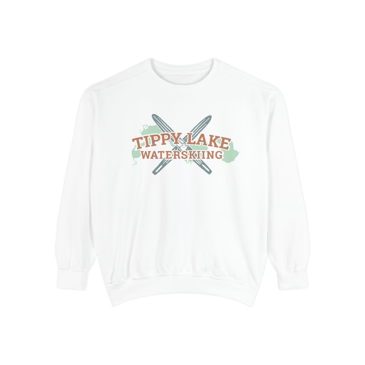 Tippy Lake Waterskiing Crewneck Sweatshirt - Unisex