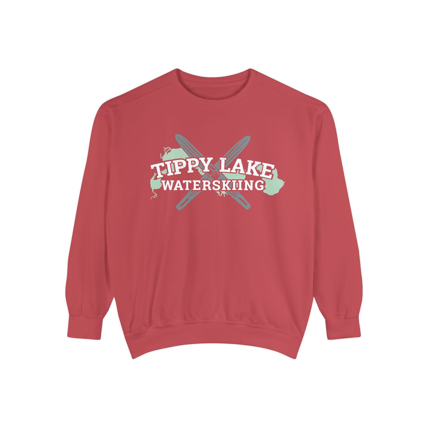 Tippy Lake Waterskiing Crewneck Sweatshirt - Unisex