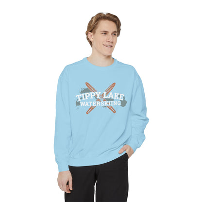 Tippy Lake Waterskiing Crewneck Sweatshirt - Unisex