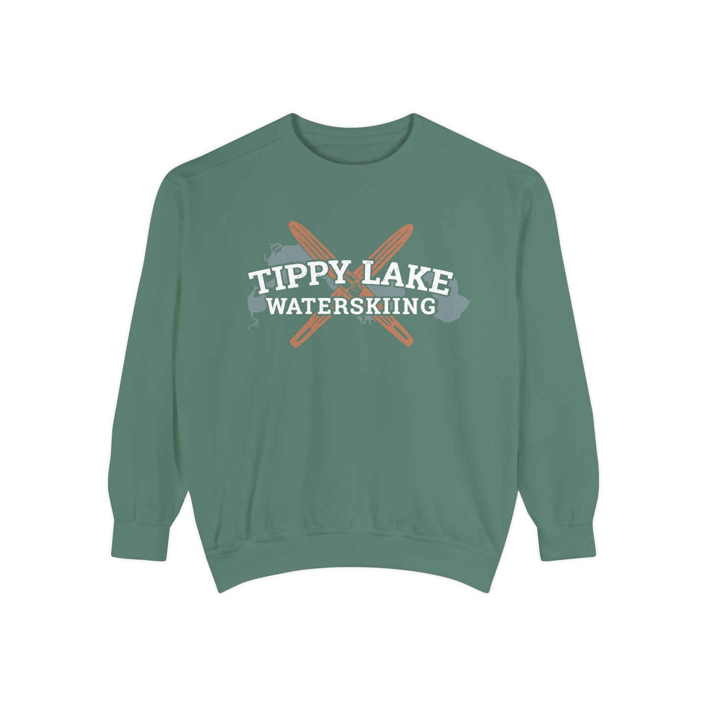 Tippy Lake Waterskiing Crewneck Sweatshirt - Unisex
