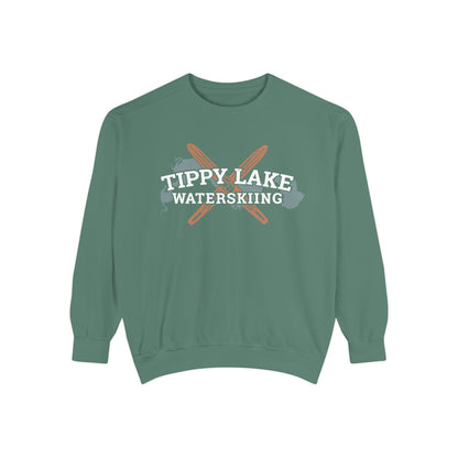 Tippy Lake Waterskiing Crewneck Sweatshirt - Unisex