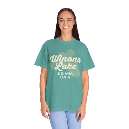 Winona Lake Vintage Map Classic Tee - Unisex