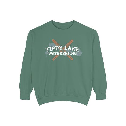 Tippy Lake Waterskiing Crewneck Sweatshirt - Unisex