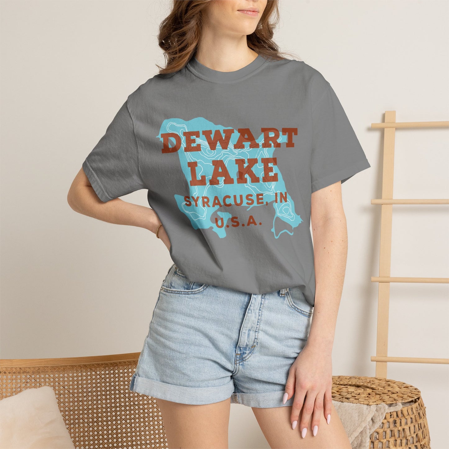 Dewart Lake Map Tee - Unisex