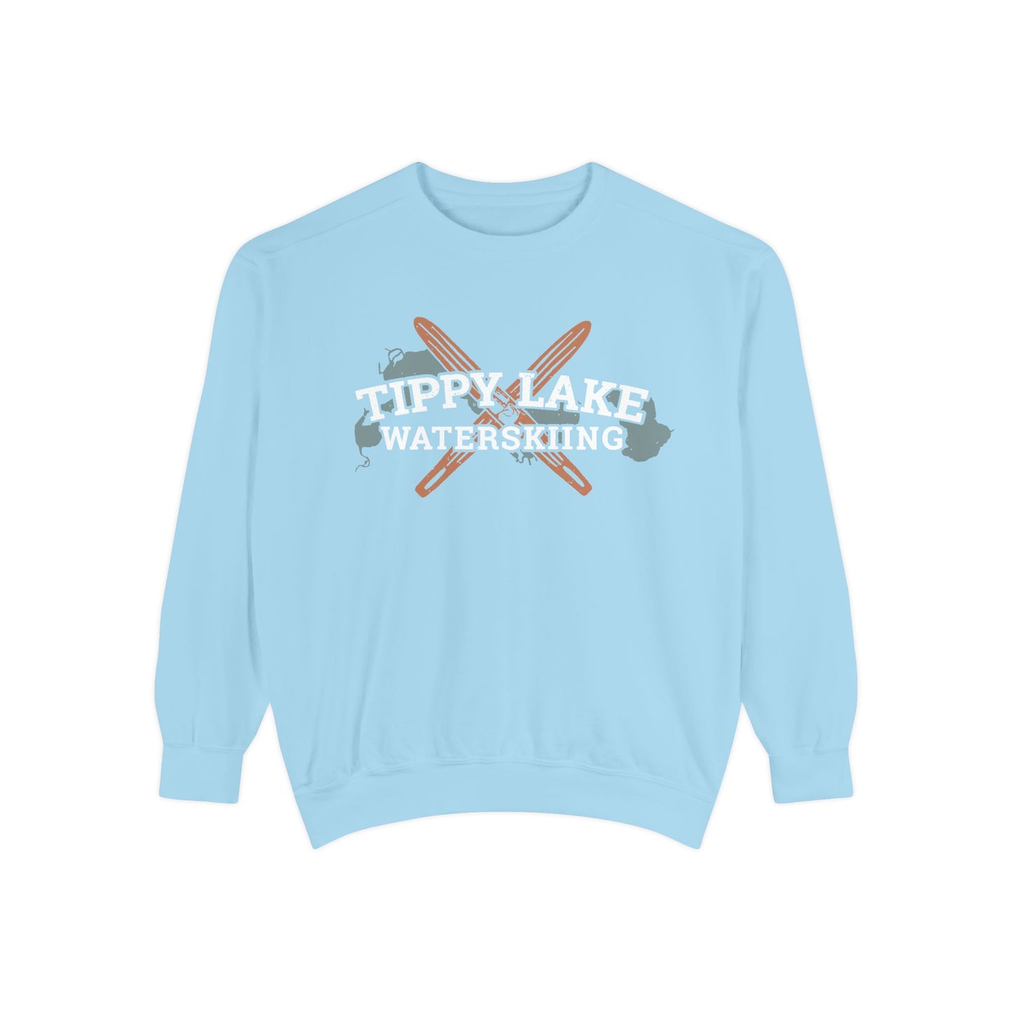 Tippy Lake Waterskiing Crewneck Sweatshirt - Unisex