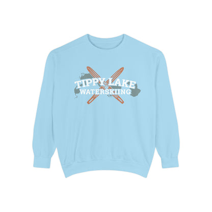 Tippy Lake Waterskiing Crewneck Sweatshirt - Unisex