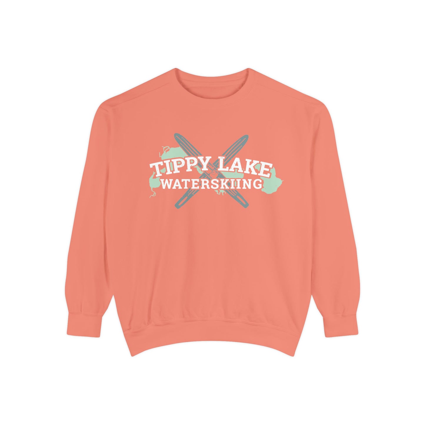 Tippy Lake Waterskiing Crewneck Sweatshirt - Unisex
