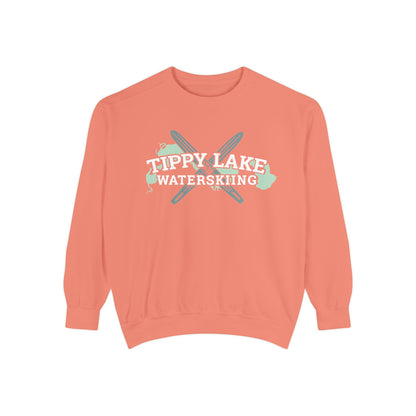Tippy Lake Waterskiing Crewneck Sweatshirt - Unisex