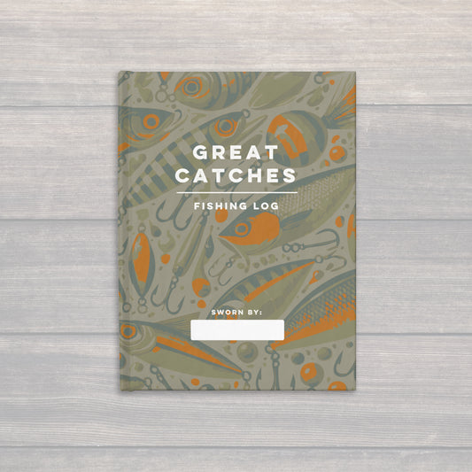 Great Catches - Fishing Log Hardcover Notebook