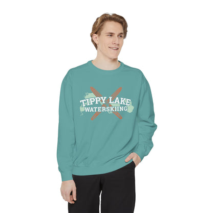 Tippy Lake Waterskiing Crewneck Sweatshirt - Unisex