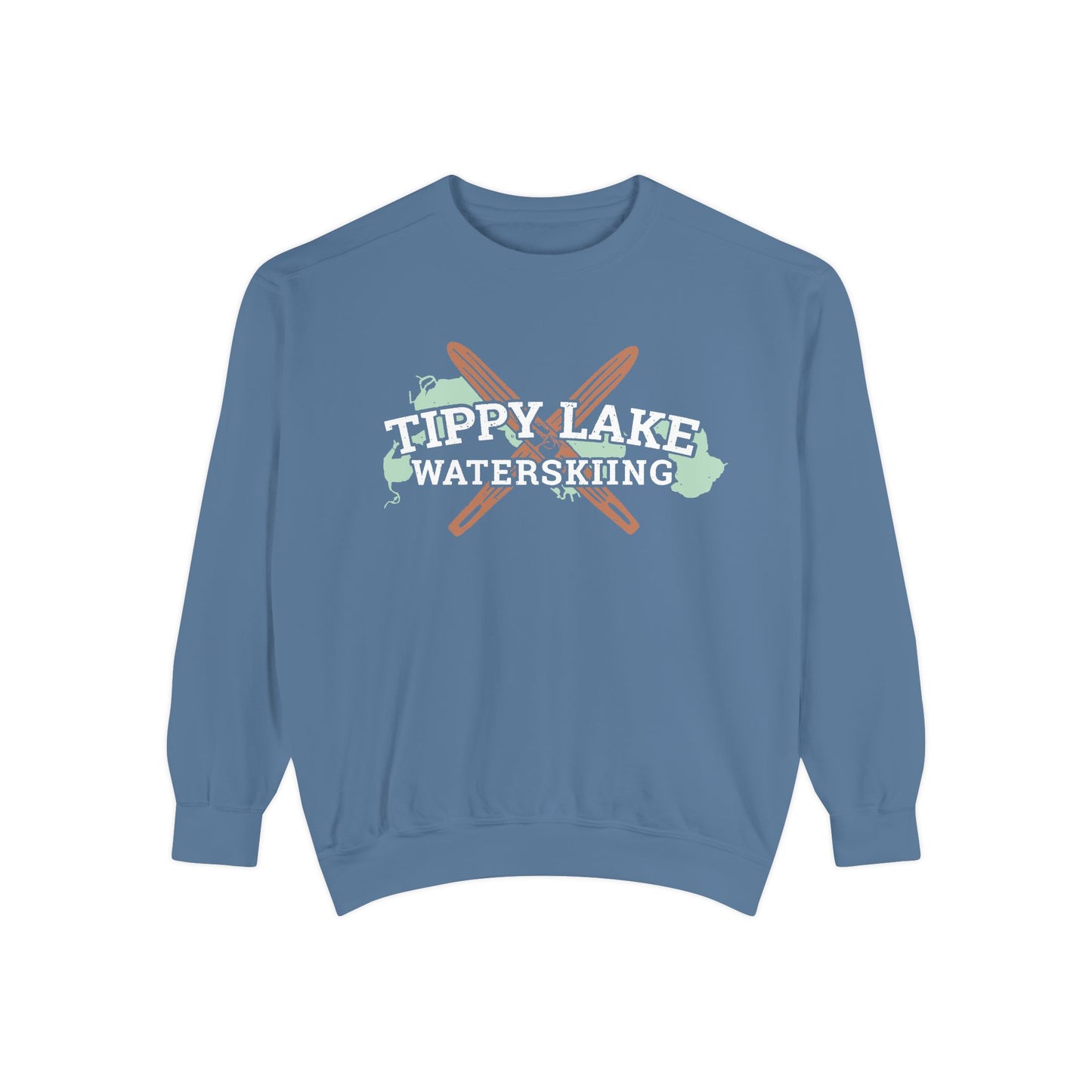 Tippy Lake Waterskiing Crewneck Sweatshirt - Unisex