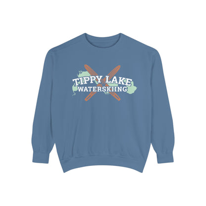 Tippy Lake Waterskiing Crewneck Sweatshirt - Unisex