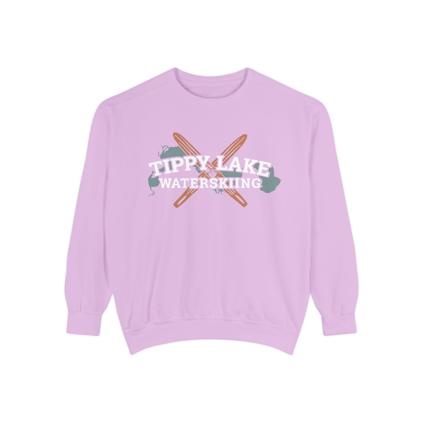 Tippy Lake Waterskiing Crewneck Sweatshirt - Unisex