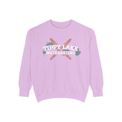 Tippy Lake Waterskiing Crewneck Sweatshirt - Unisex