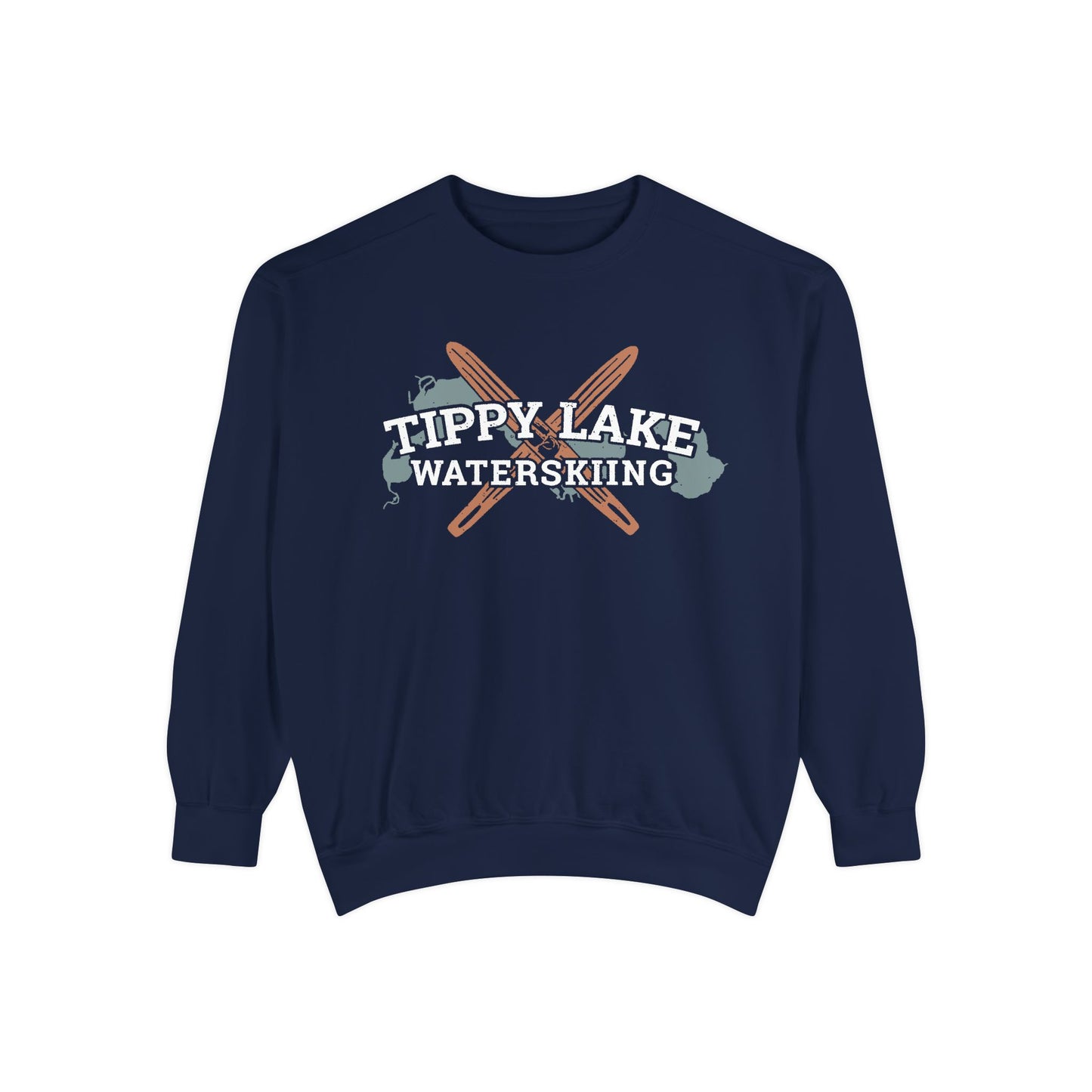 Tippy Lake Waterskiing Crewneck Sweatshirt - Unisex