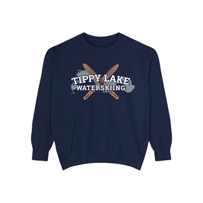 Tippy Lake Waterskiing Crewneck Sweatshirt - Unisex
