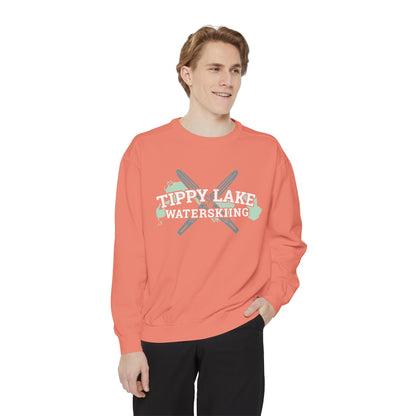 Tippy Lake Waterskiing Crewneck Sweatshirt - Unisex