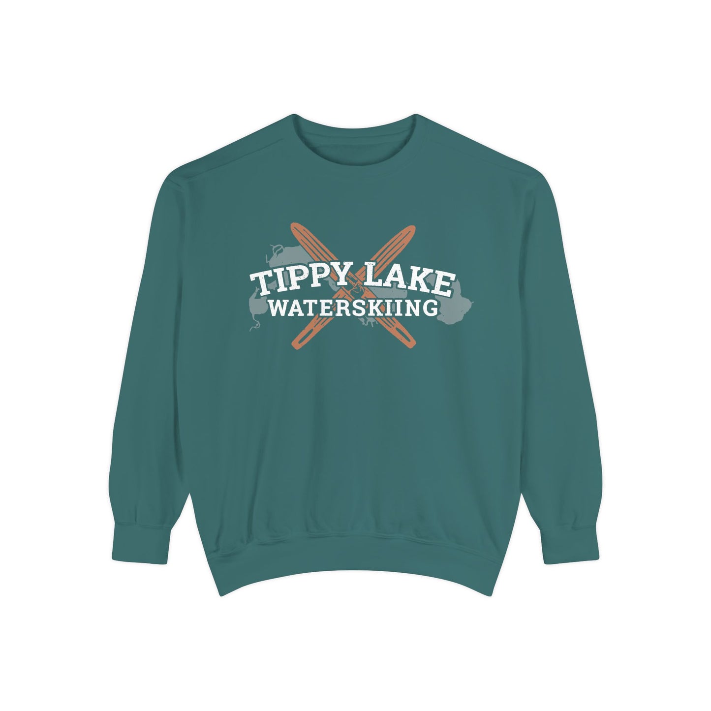 Tippy Lake Waterskiing Crewneck Sweatshirt - Unisex
