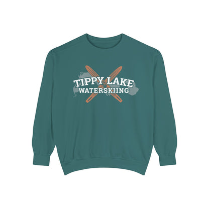 Tippy Lake Waterskiing Crewneck Sweatshirt - Unisex