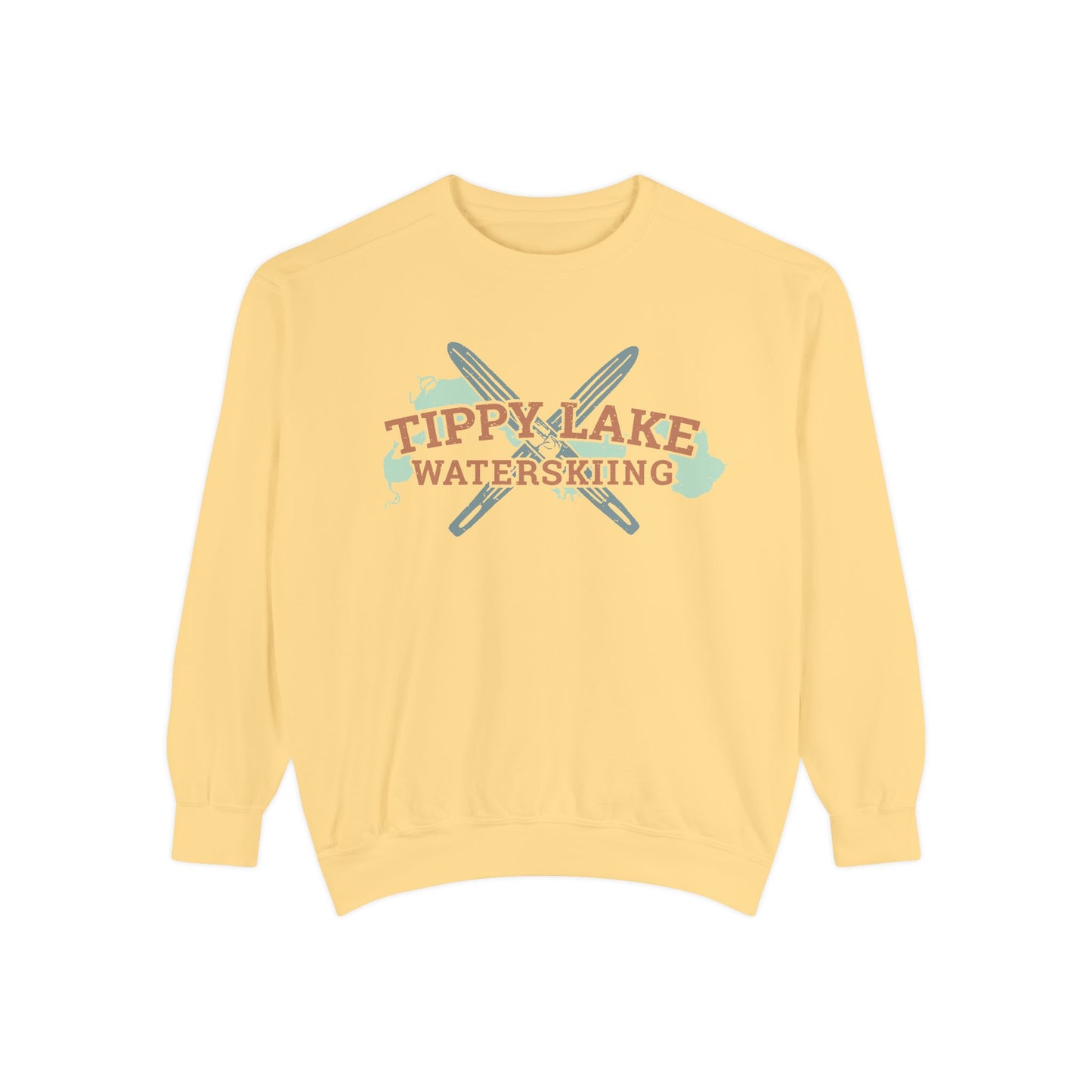 Tippy Lake Waterskiing Crewneck Sweatshirt - Unisex