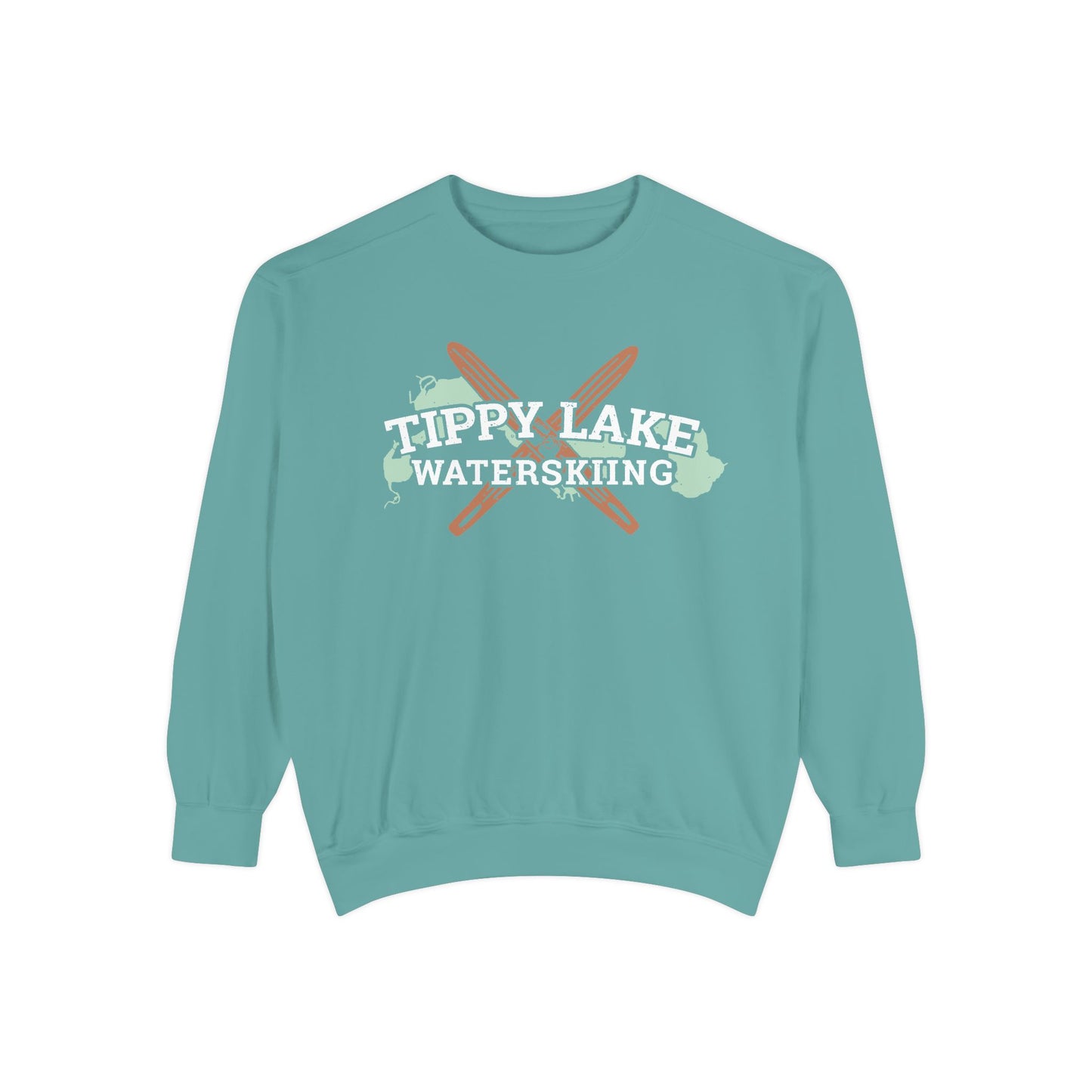 Tippy Lake Waterskiing Crewneck Sweatshirt - Unisex