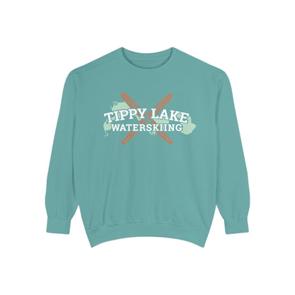 Tippy Lake Waterskiing Crewneck Sweatshirt - Unisex