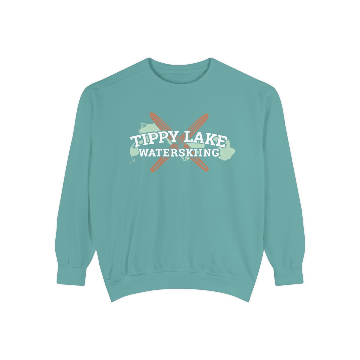 Tippy Lake Waterskiing Crewneck Sweatshirt - Unisex