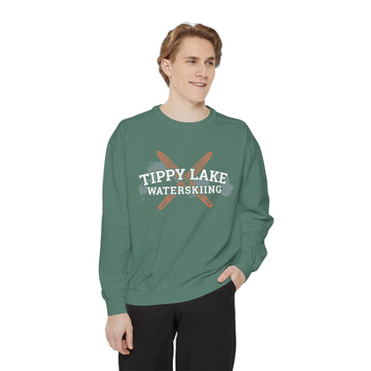 Tippy Lake Waterskiing Crewneck Sweatshirt - Unisex