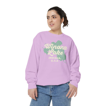 Winona Lake Vintage Map Crewneck Sweatshirt - Unisex