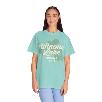 Winona Lake Vintage Map Classic Tee - Unisex